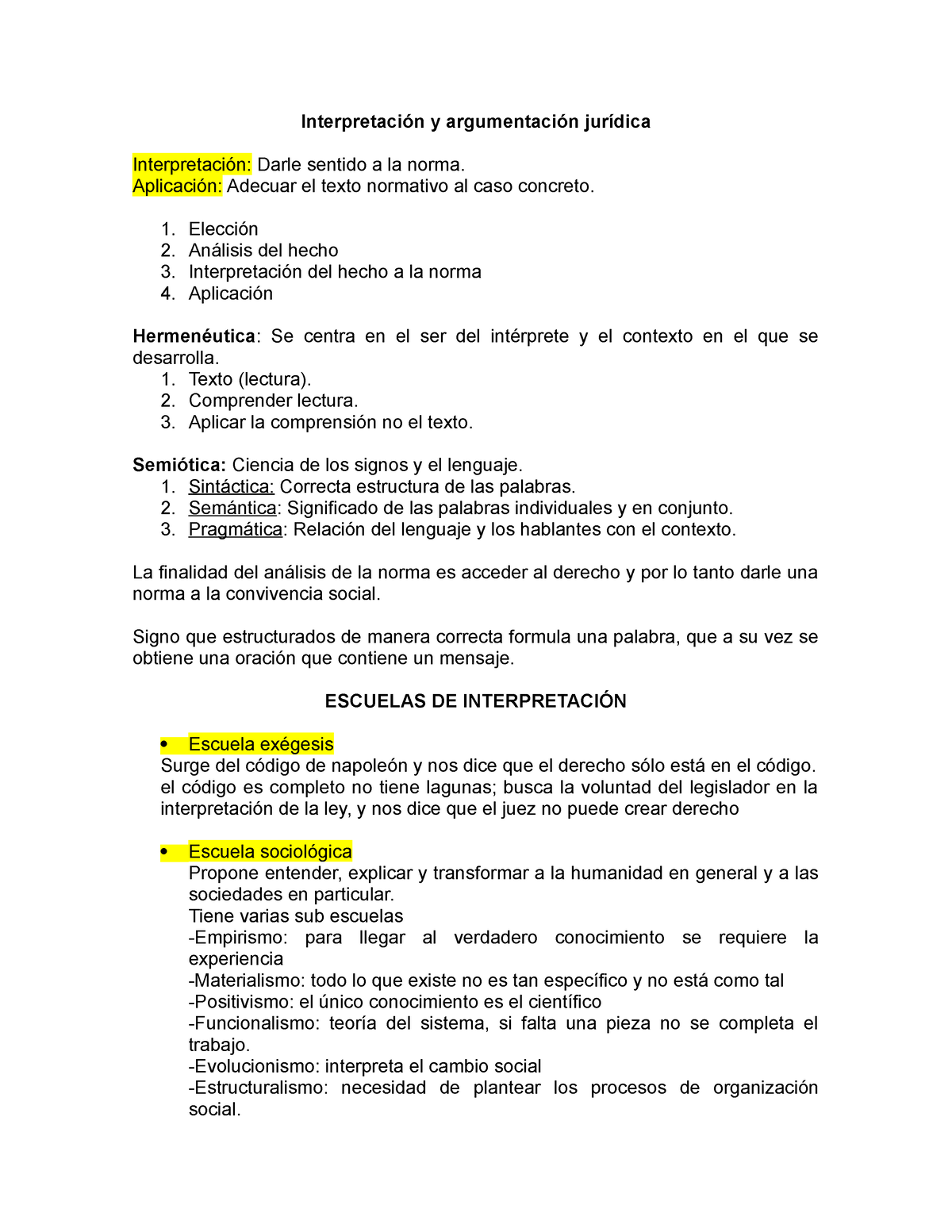 Resumen Interpretación Y Argumentación Jurídica - Interpretación Y ...