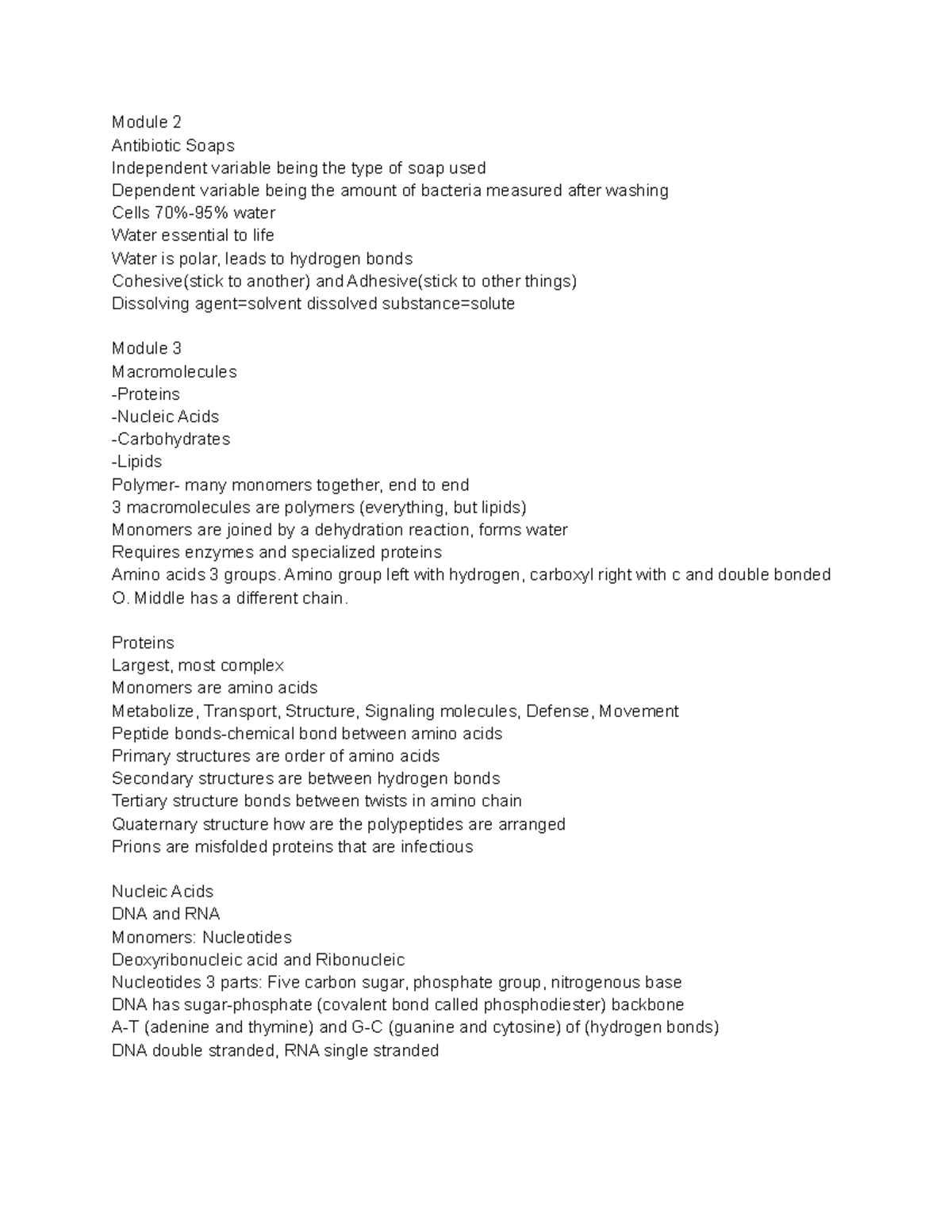 Bio Notes Exam 1 Module 2 Antibiotic Soaps Independent variable being