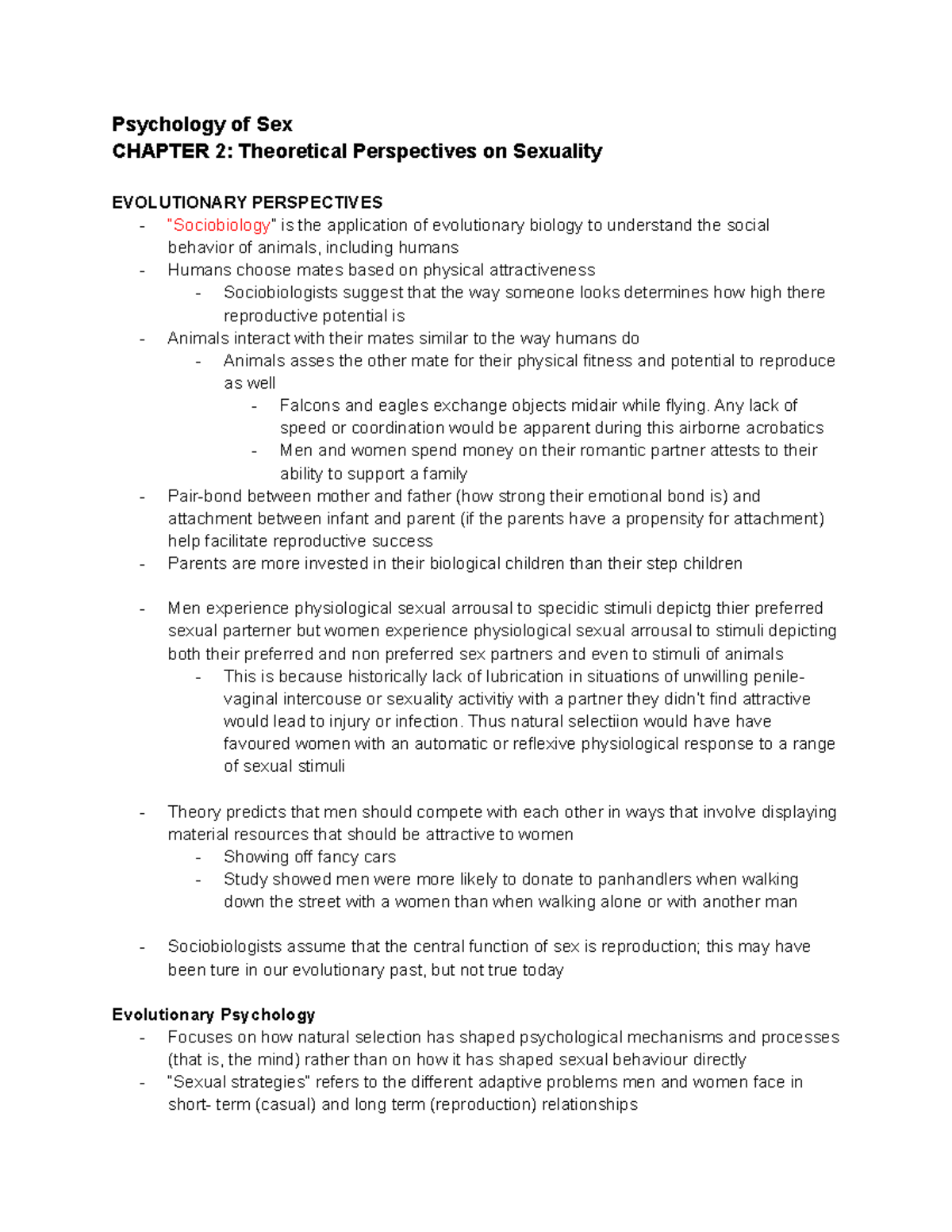 Chapter 2 Theoretical Perspectives On Sexuality Psychology Of Sex