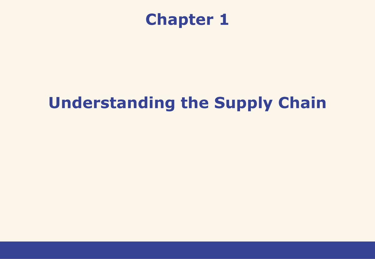 1588262351 Chapter 1 Understanding The Supply Chain - Chapter 1 ...