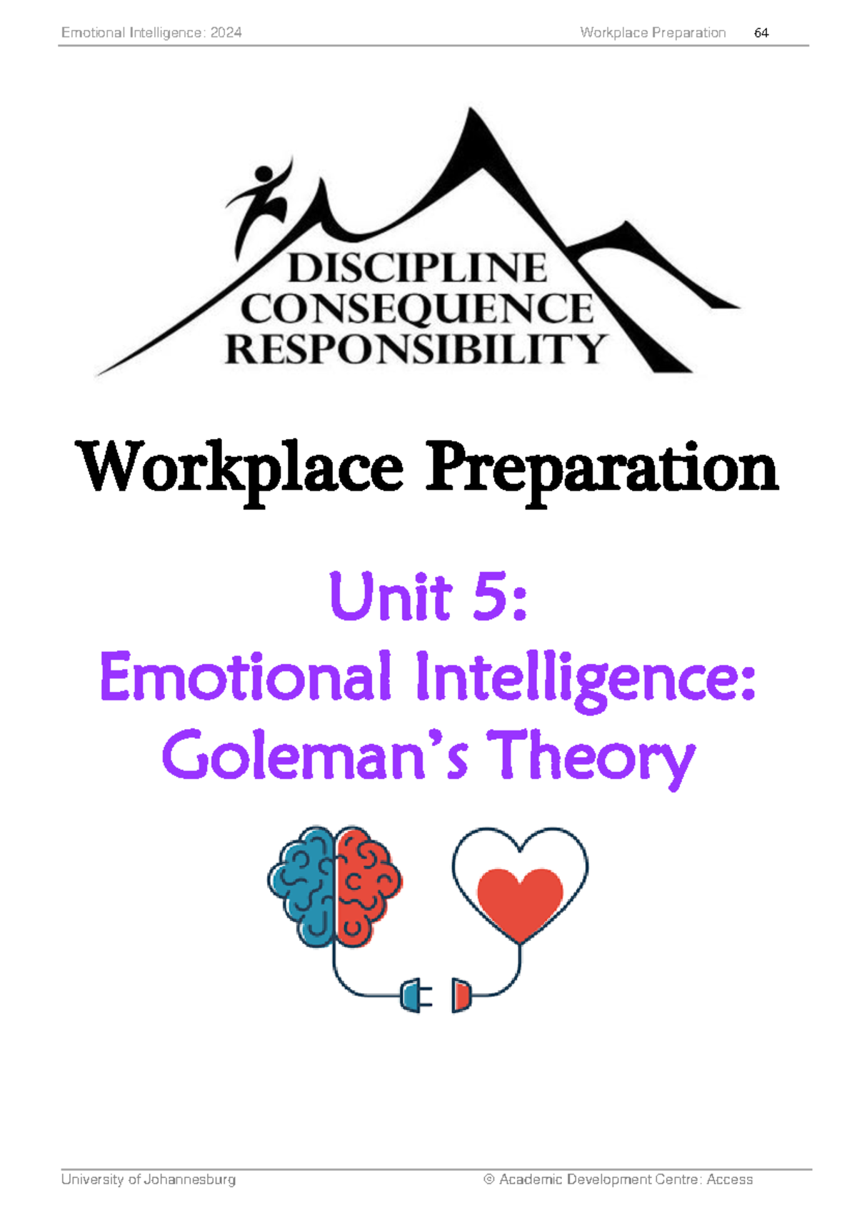 EQ - Goleman - Workplace Preparation Unit 5 : Emotional Intelligence ...