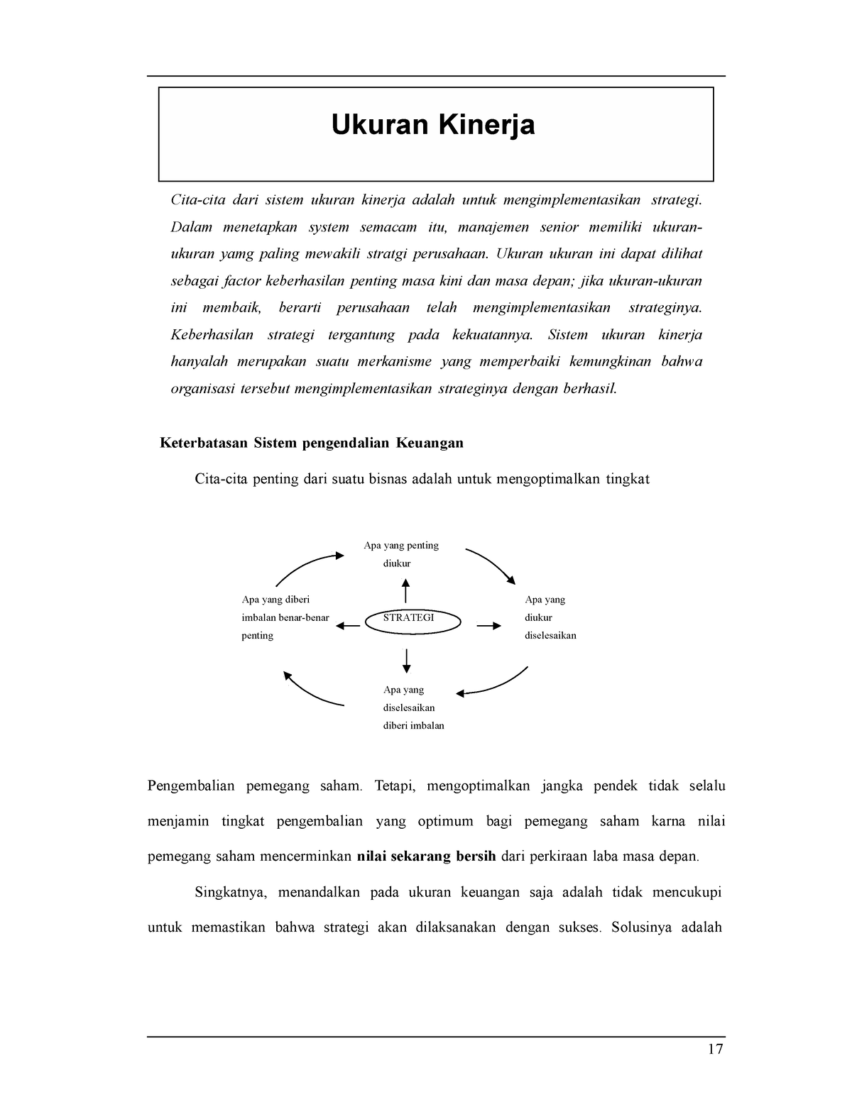 Pesaing Dalam Dalam Pengendalian Manajemen Ukuran Kinerja Cita Cita Dari Sistem Ukuran Kinerja 3716