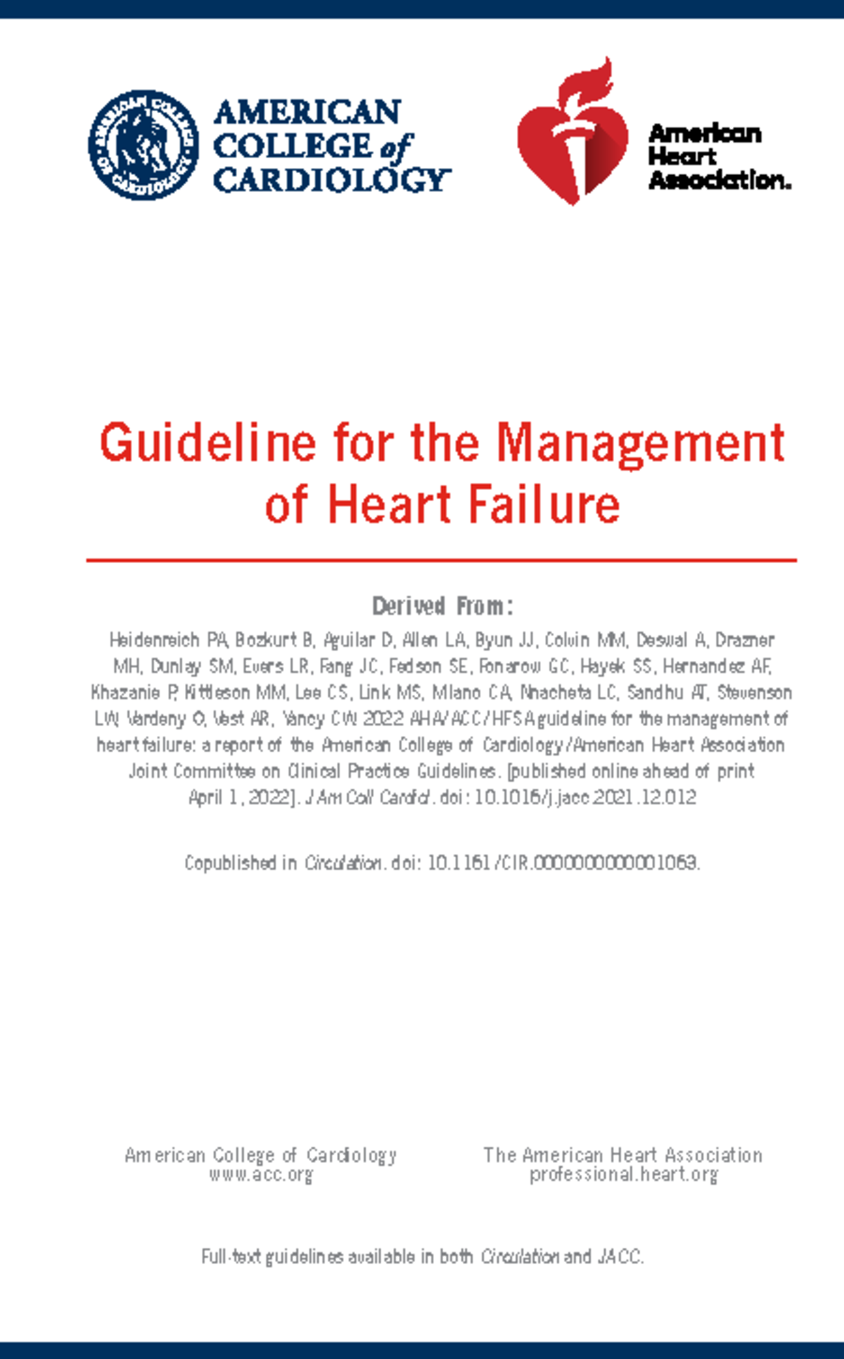 HEART FAILURE GUIDELINES 2022 visual data 3