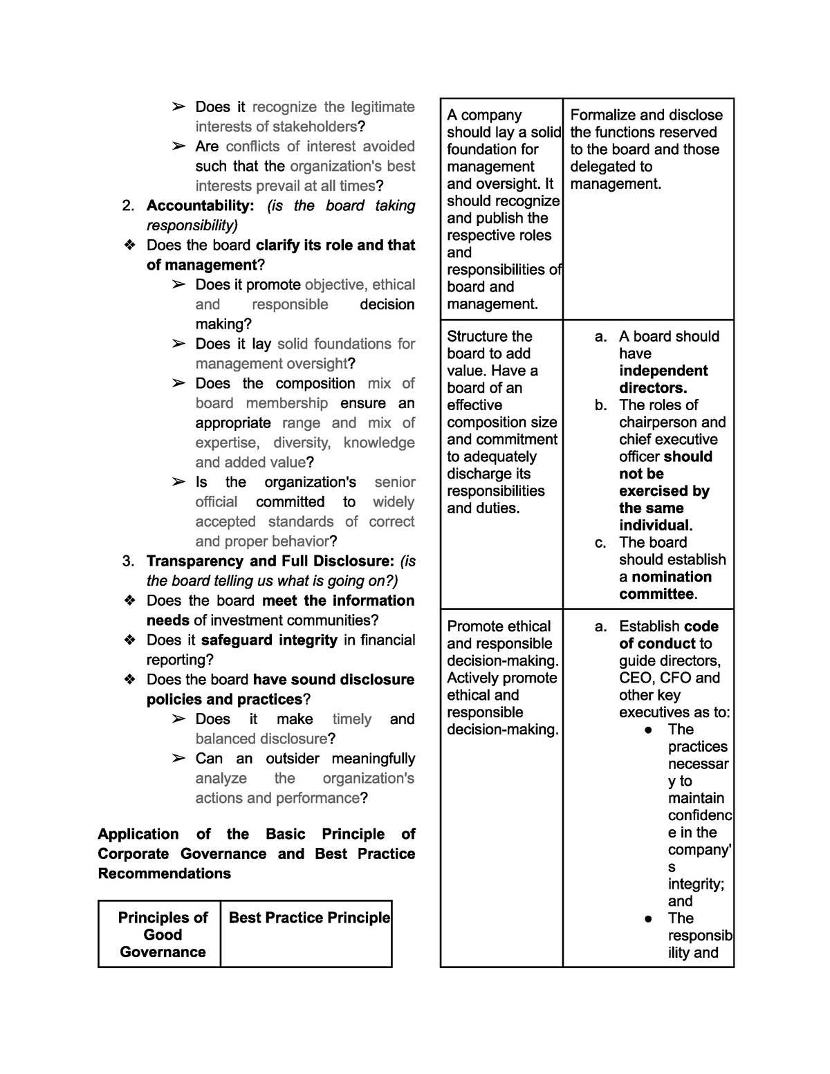 Corporation Governance Reviewer Chapter 1 - Corporate Governance - Studocu