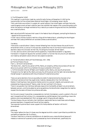 2073 Death Reading Notes - 2073 : Philosophy of Death FINAL EXAM Week 7 ...