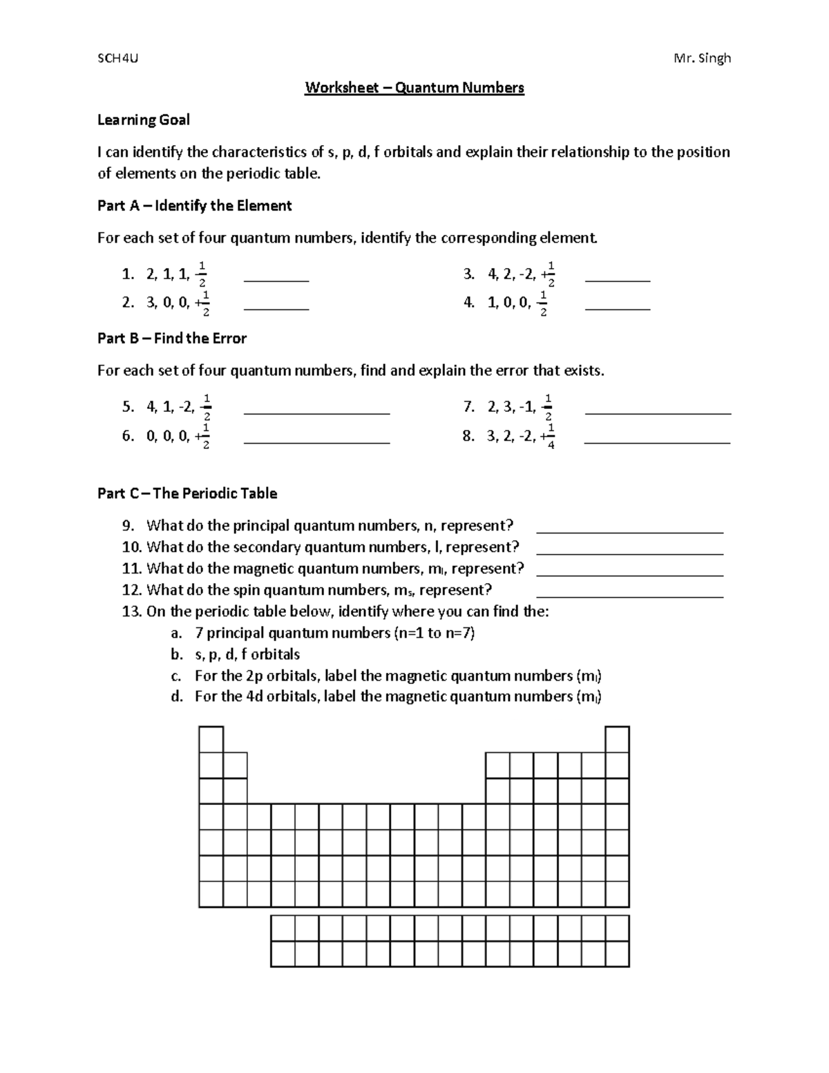 06-3+ Worksheet+-+quantum+numbers+(as+learning)+[includes+ Answer+key 