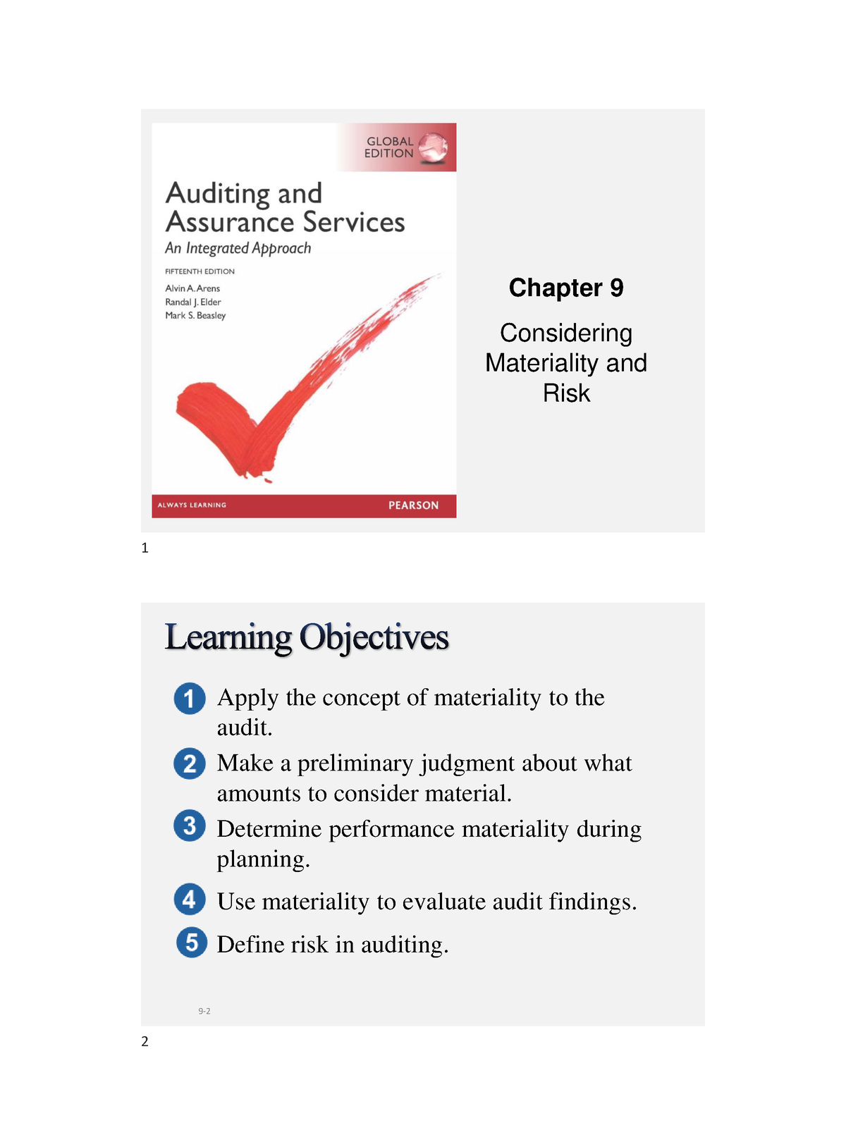 A. Audit Lec 6 Ch 09 Part 2 - Chapter 9 Considering Materiality And ...