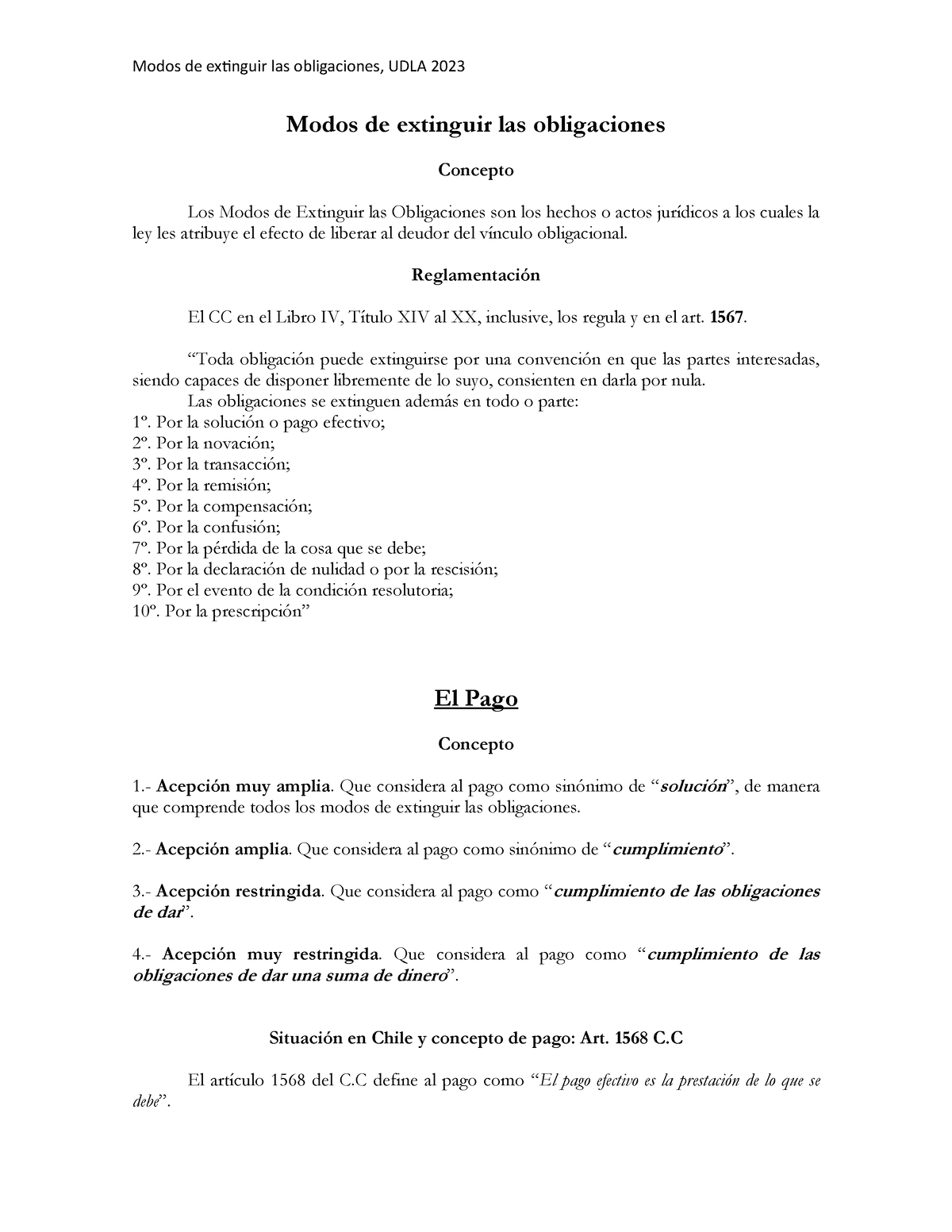 Modos De Extinguir Las Obligaciones El Pago - Modos De Extinguir Las ...