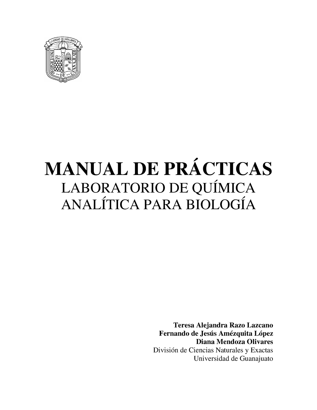 Manual De Prácticas (LQAB) - MANUAL DE PRÁCTICAS LABORATORIO DE QUÍMICA ...