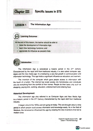 GE 7 STS Chapter 1 Lesson 2 3 - Bachelor of Secondary Education English ...