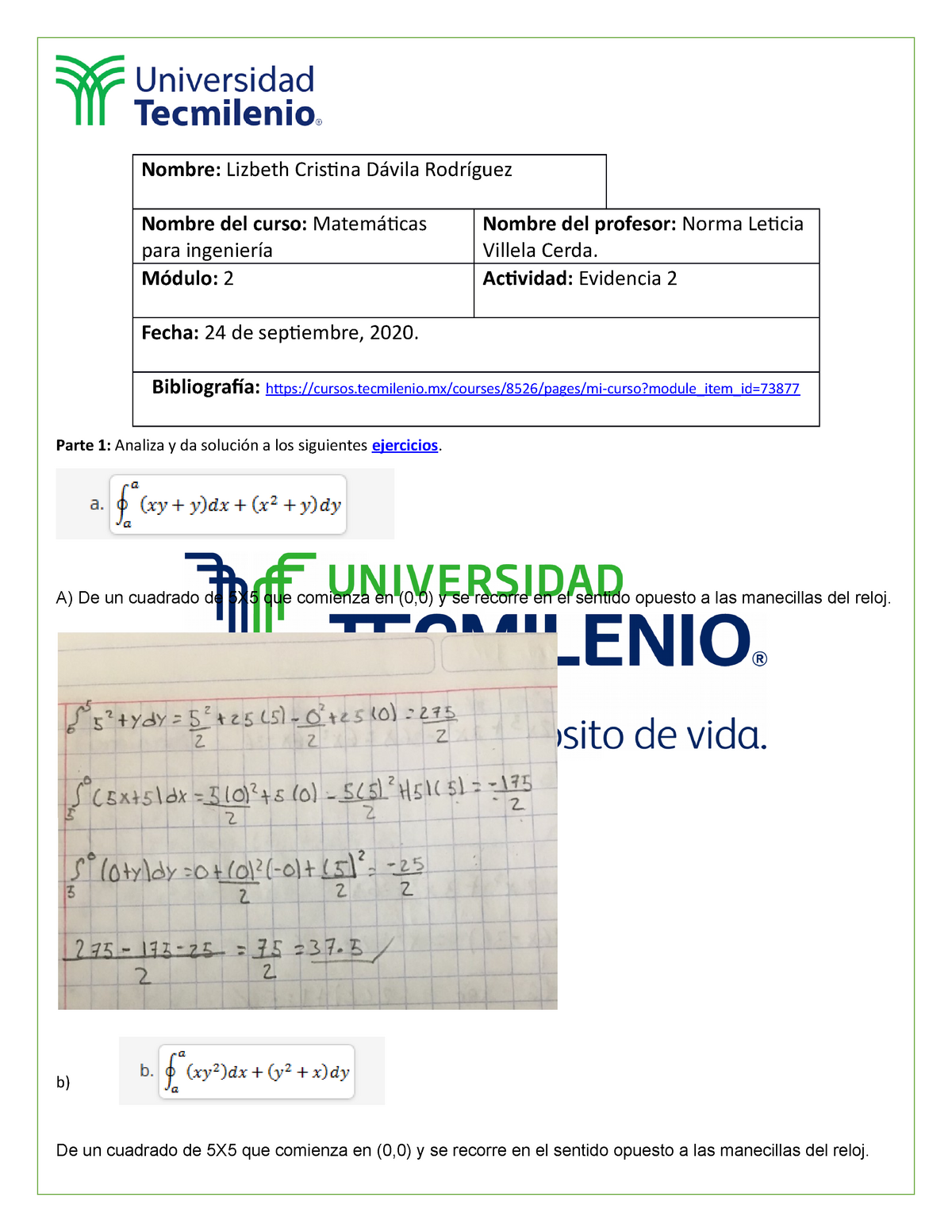 Evidencia Matem Ticas Para Ingenieria Parte Analiza Y Da Soluci N A Los Siguientes Studocu