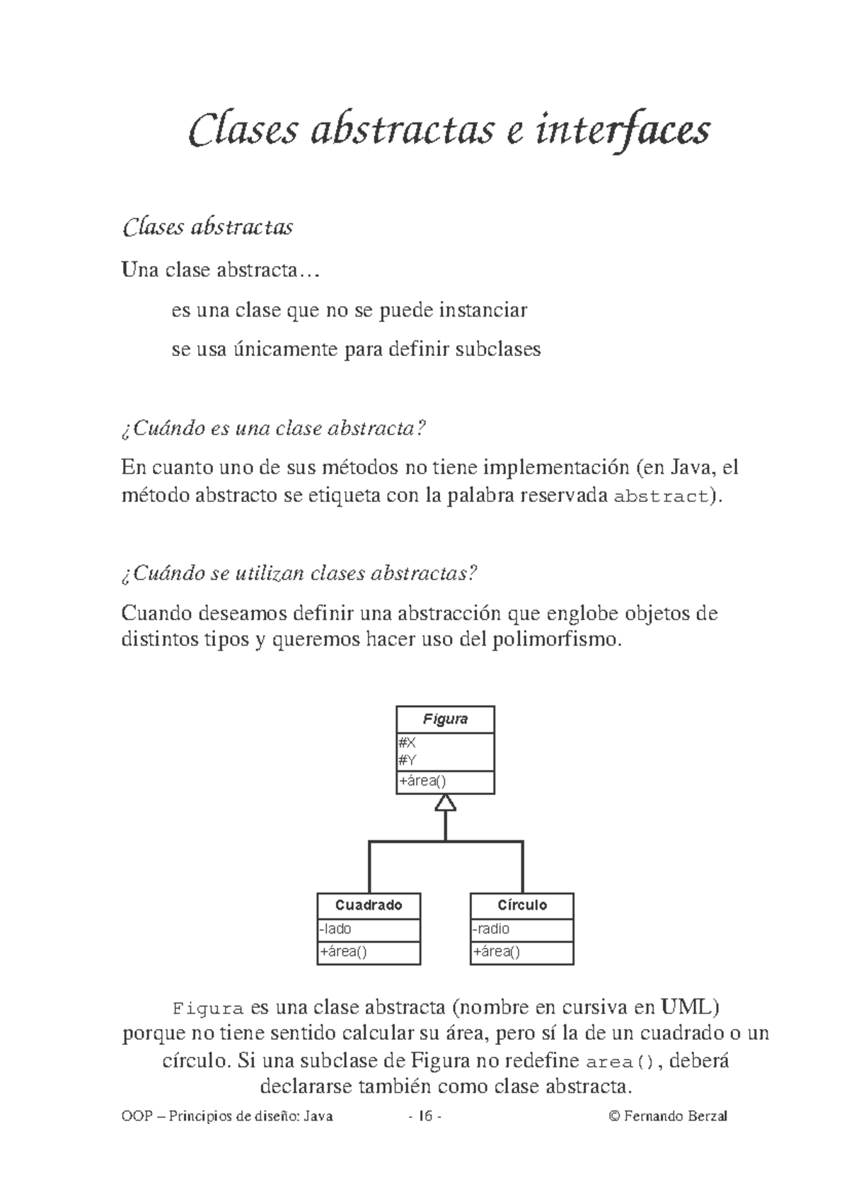 AC-interfaces - Interfaces en Java - Clases abstractas e ...