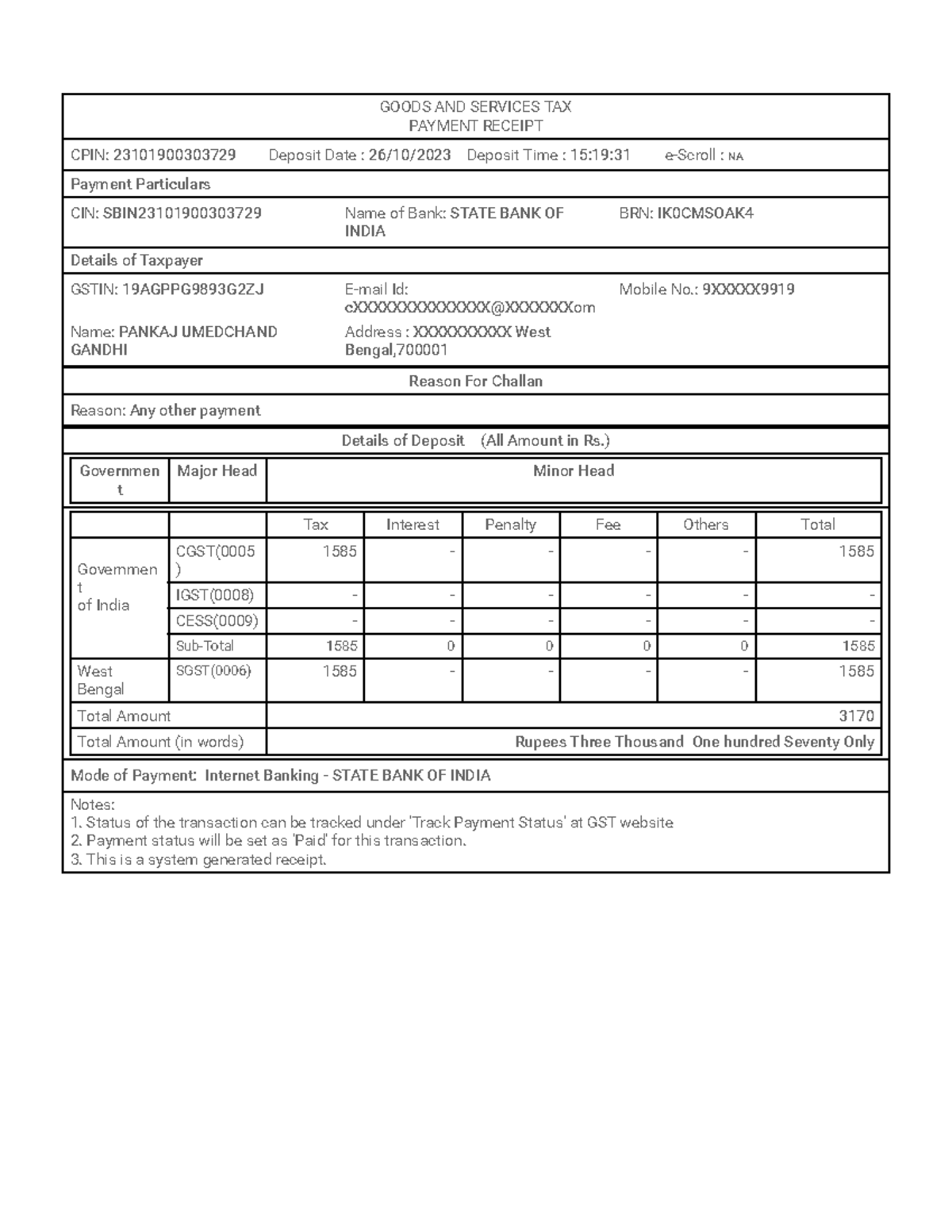 GST-Challan Receipt - vvvvvvvvvvvvvvvvvvvvvvvvvvvvvvv - GOODS AND ...