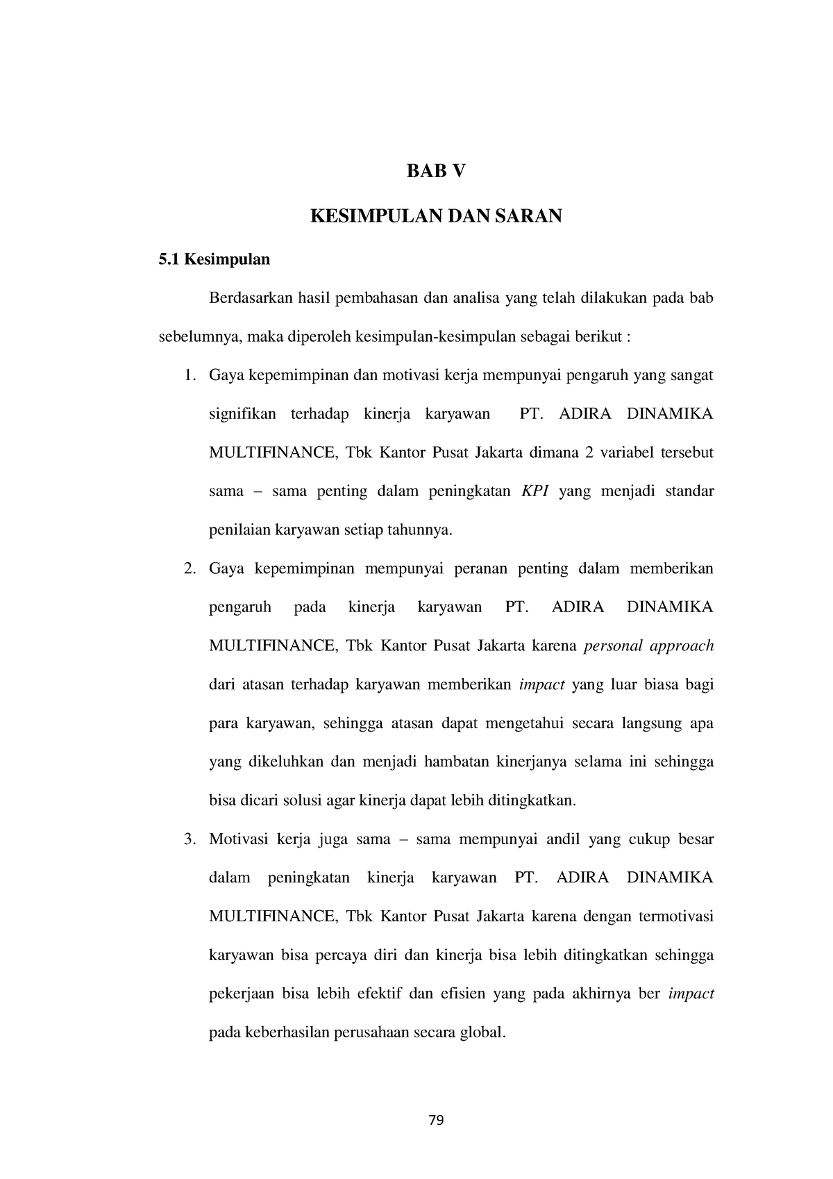 5. Analisa Pengaruh GAYA Kepemimpinan DAN Motivasi Kerja Terhadap ...