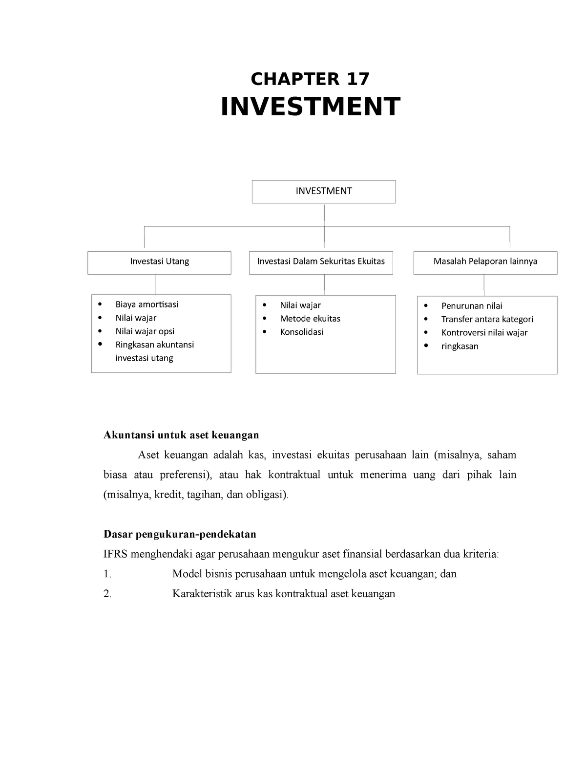 260824694 Bab 17 Investasi - CHAPTER 17 INVESTMENT Akuntansi Untuk Aset ...