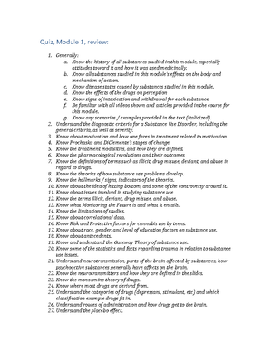 Lectures 1 & 2 Notes (Intro to class and definining addiction ...