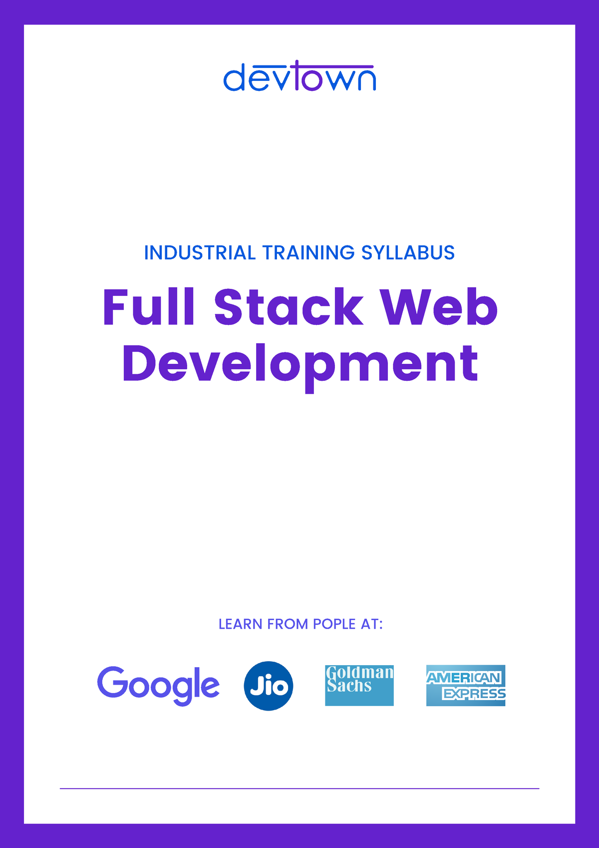 Fullstack Web Development Syllabus - Full Stack Web Development ...