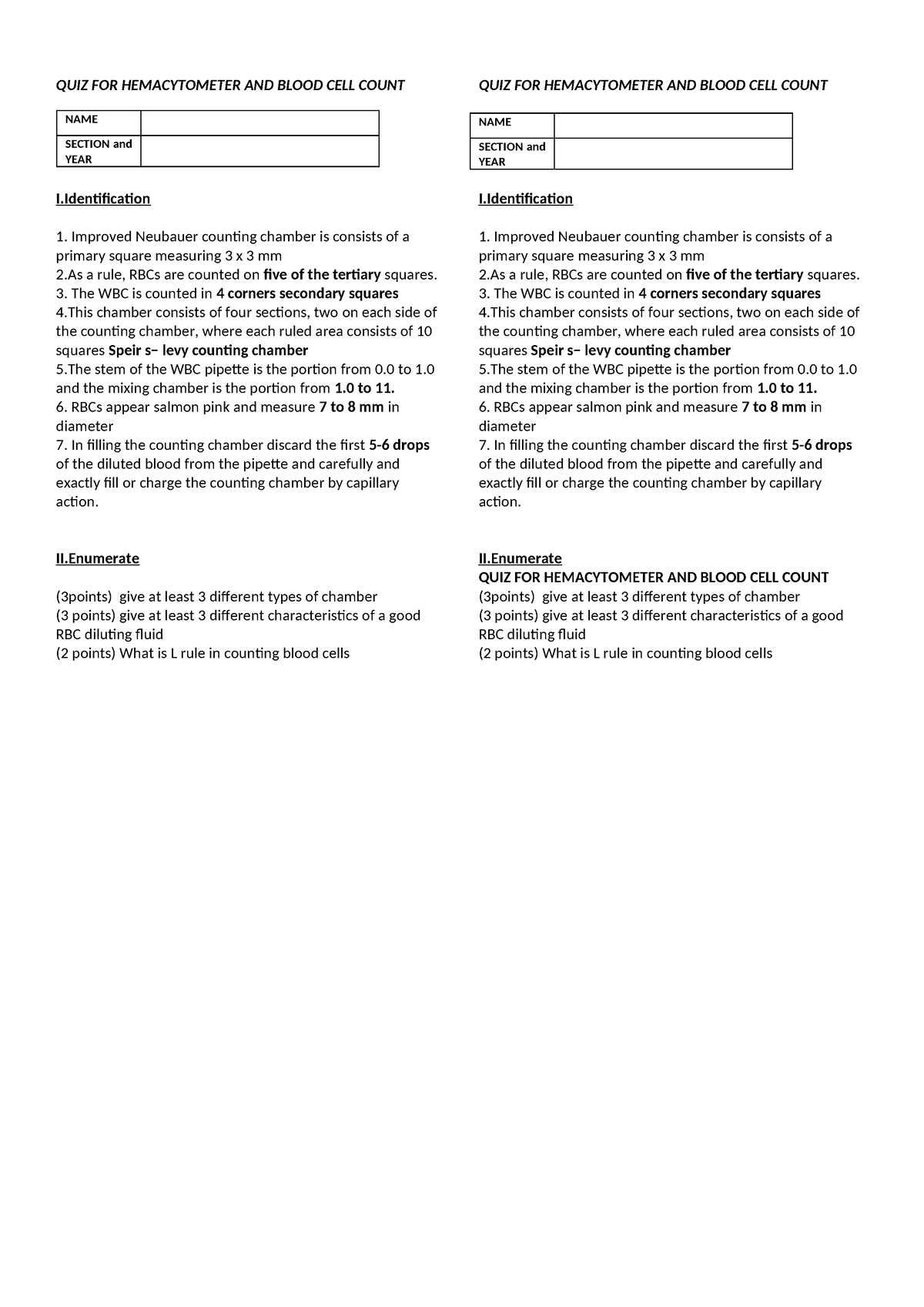 quiz-for-hemacytometer-and-blood-cell-count-quiz-for-hemacytometer