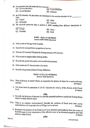 UNIT 1 Question BANK - 21PYB102J- SEMICONDUCTOR PHYSICS AND ...