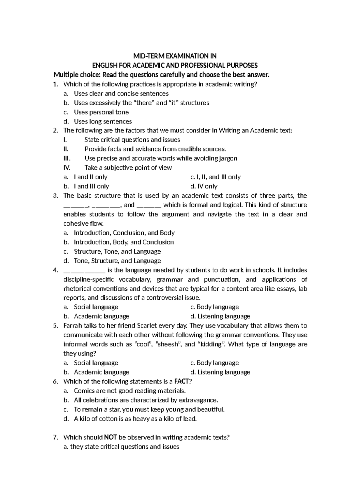 Midterm-EAPP(fons) - English for Academic and Professional Purposes ...