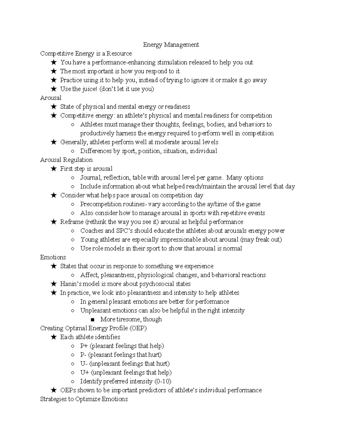 Energy Management Notes Energy Management Competitive Energy is a
