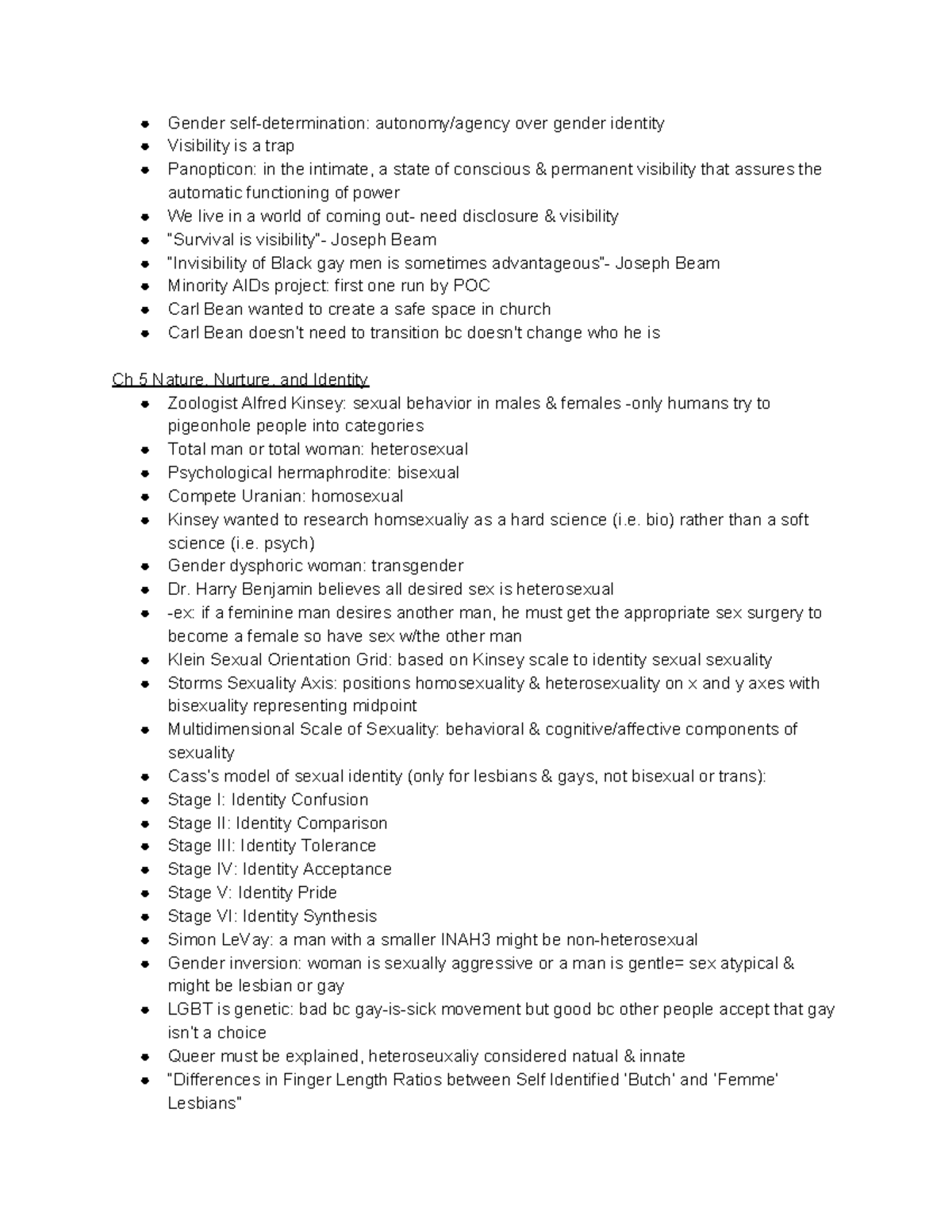 Feminist Studies 80 Notes 9 - Gender self-determination: autonomy ...