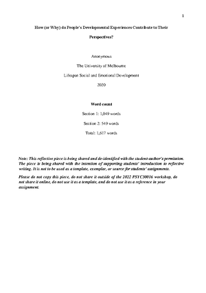Annotated Example Full Reflective Piece - How (or Why) do People’s ...