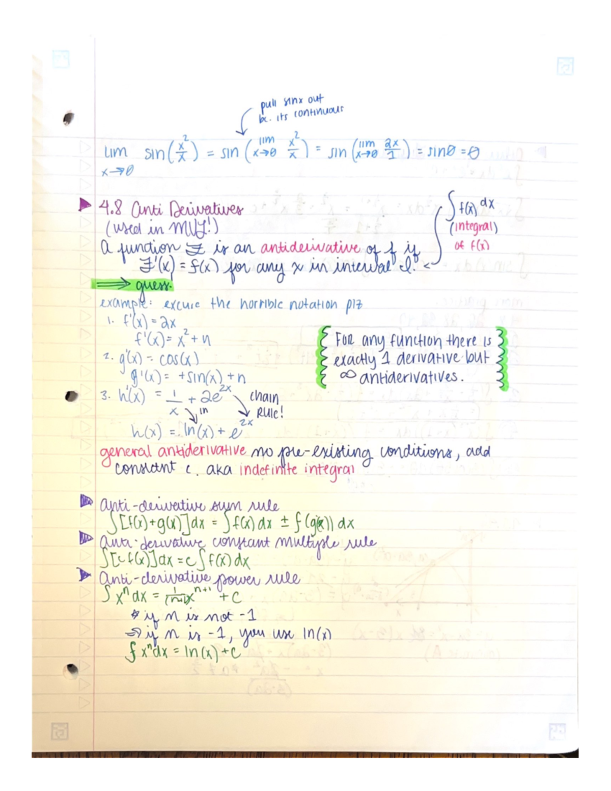 Antiderivative Basics - MA 125 - Studocu