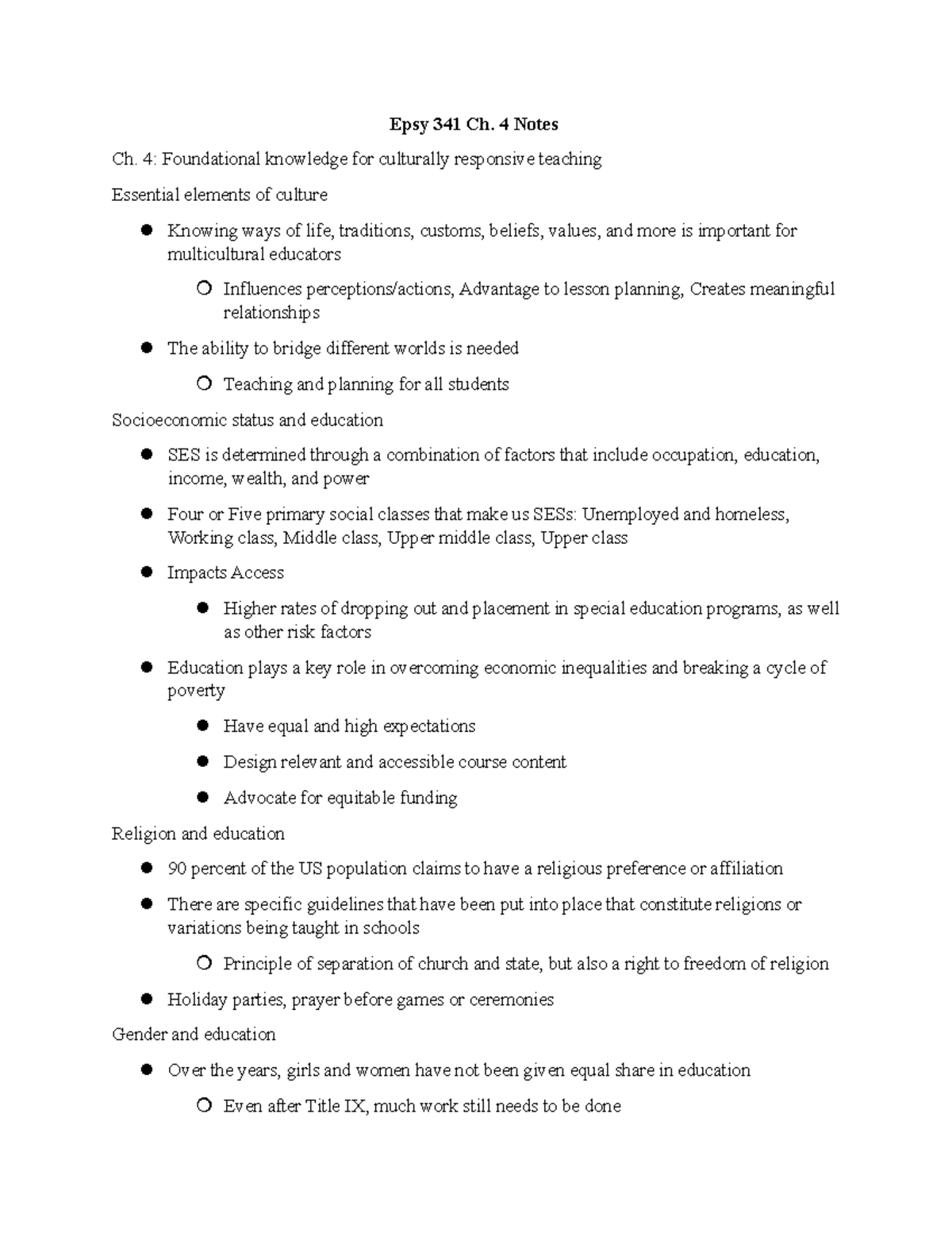 Epsy 341 Ch. 4 Notes - Ms. Morales - Epsy 341 Ch. 4 Notes Ch. 4 ...