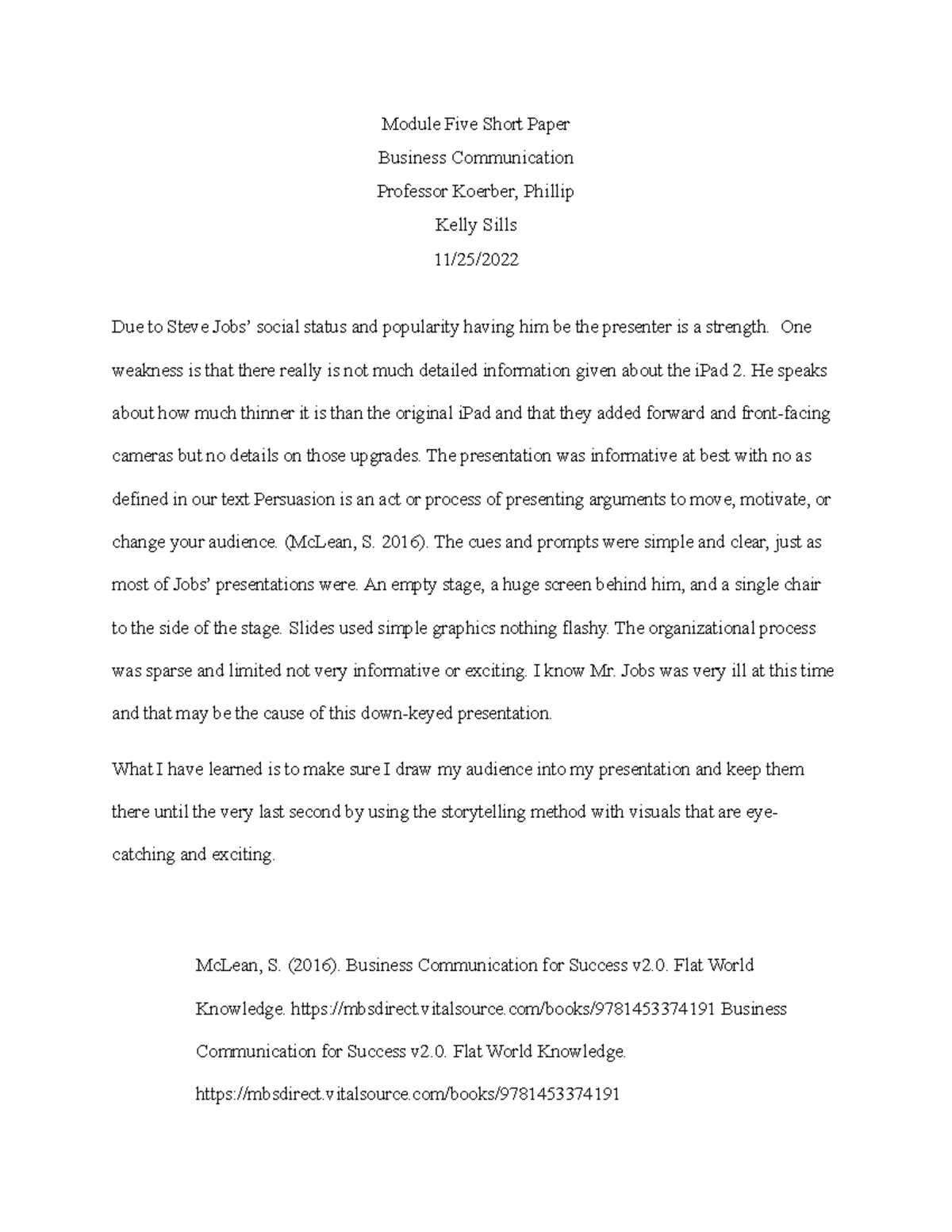 5-2 Short Paper Developing Presentations - Module Five Short Paper ...