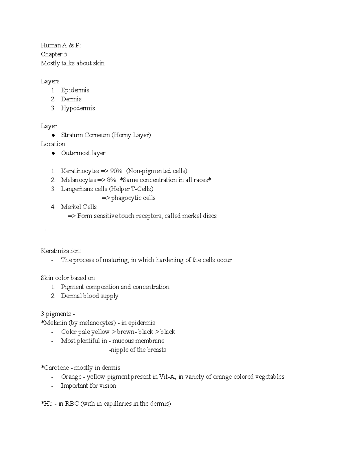 chapter 5 homework anatomy and physiology