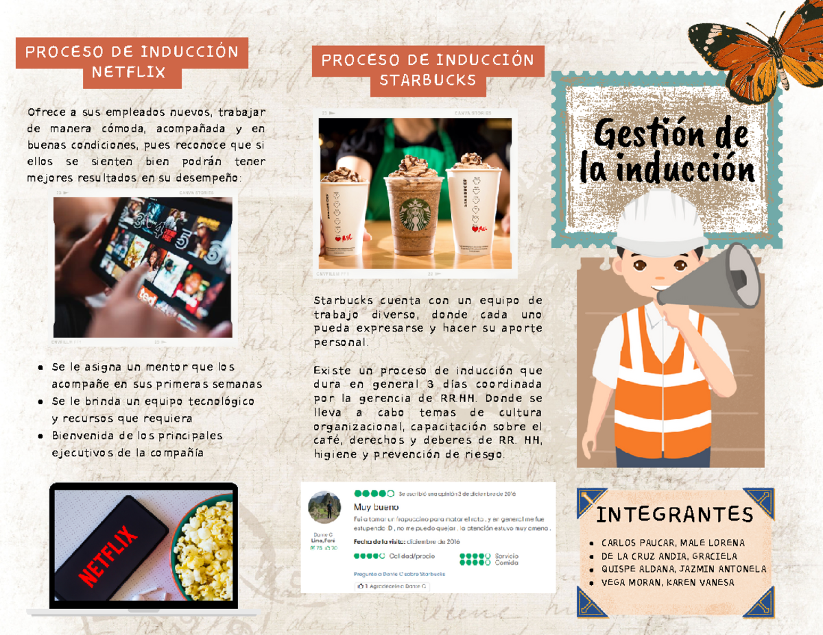Triptico DE Induccion - Ofrece a sus empleados nuevos, trabajar de