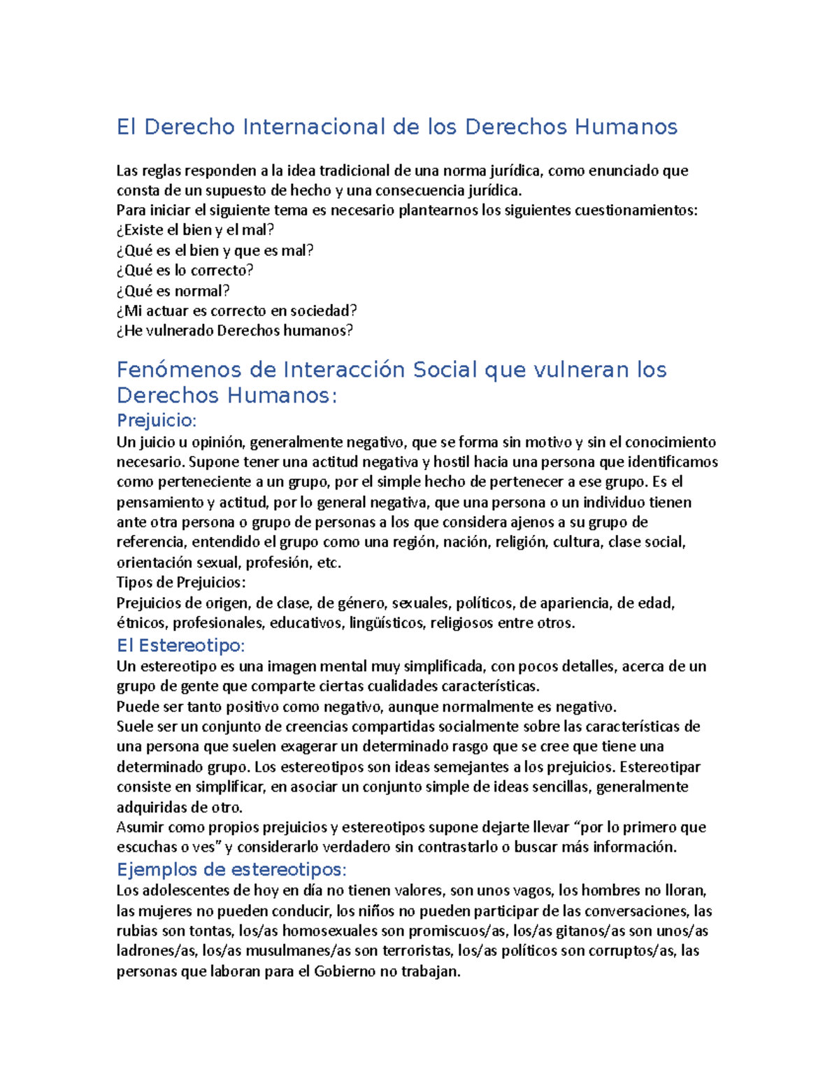 Derechos Humanos - Clase 8 - El Derecho Internacional de los Derechos ...