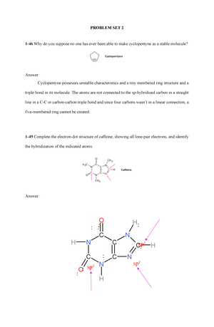 Problem Set 1 - Organic Chemistry - PROBLEM SET 1 1-18 Convert Each Of ...