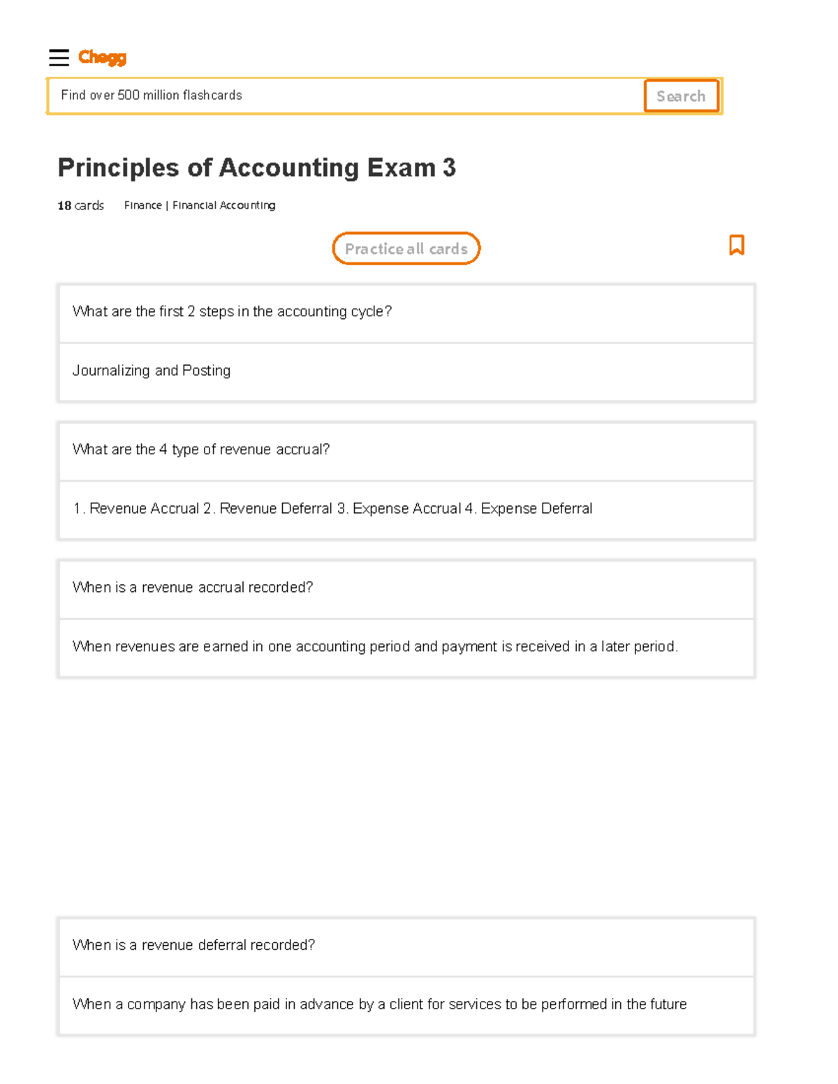 Principles of Accounting Exam 3 Study Guide - 18 cards Finance ...