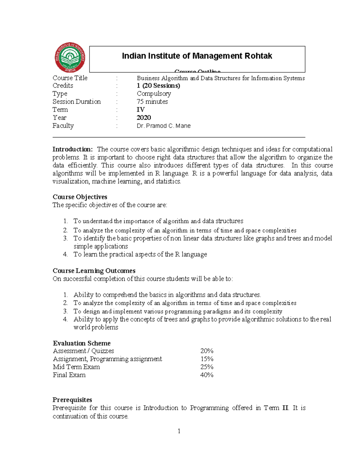 Business Algorithm and Data Structures for Information Systems - Pramod ... image.