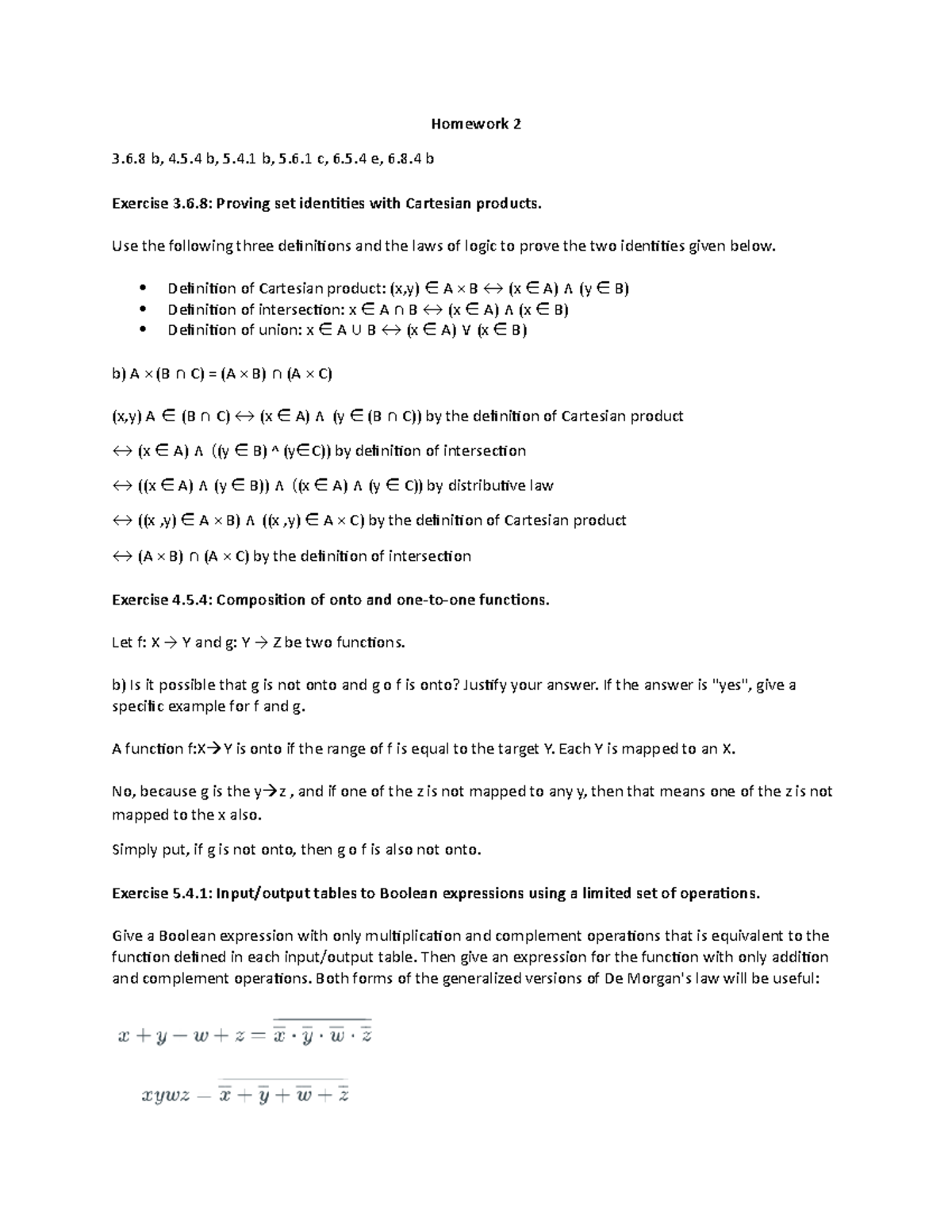 Hw2solutions Busch Homework 2 3 6 B 4 5 B 5 4 B 5 6 C 6 5 E 6 8 B Exercise 3 6 Proving Set Studocu