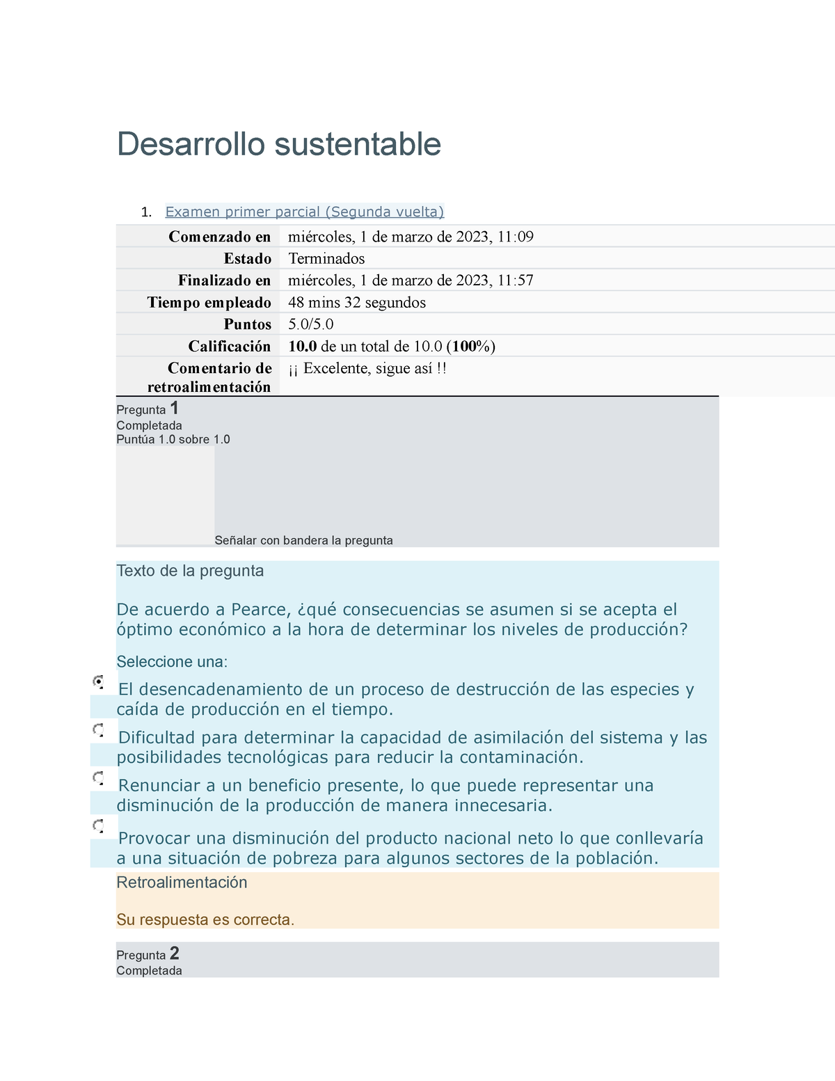 Desarrollo Sustentable 1 Parcial. Segunda Vuelta - Desarrollo ...