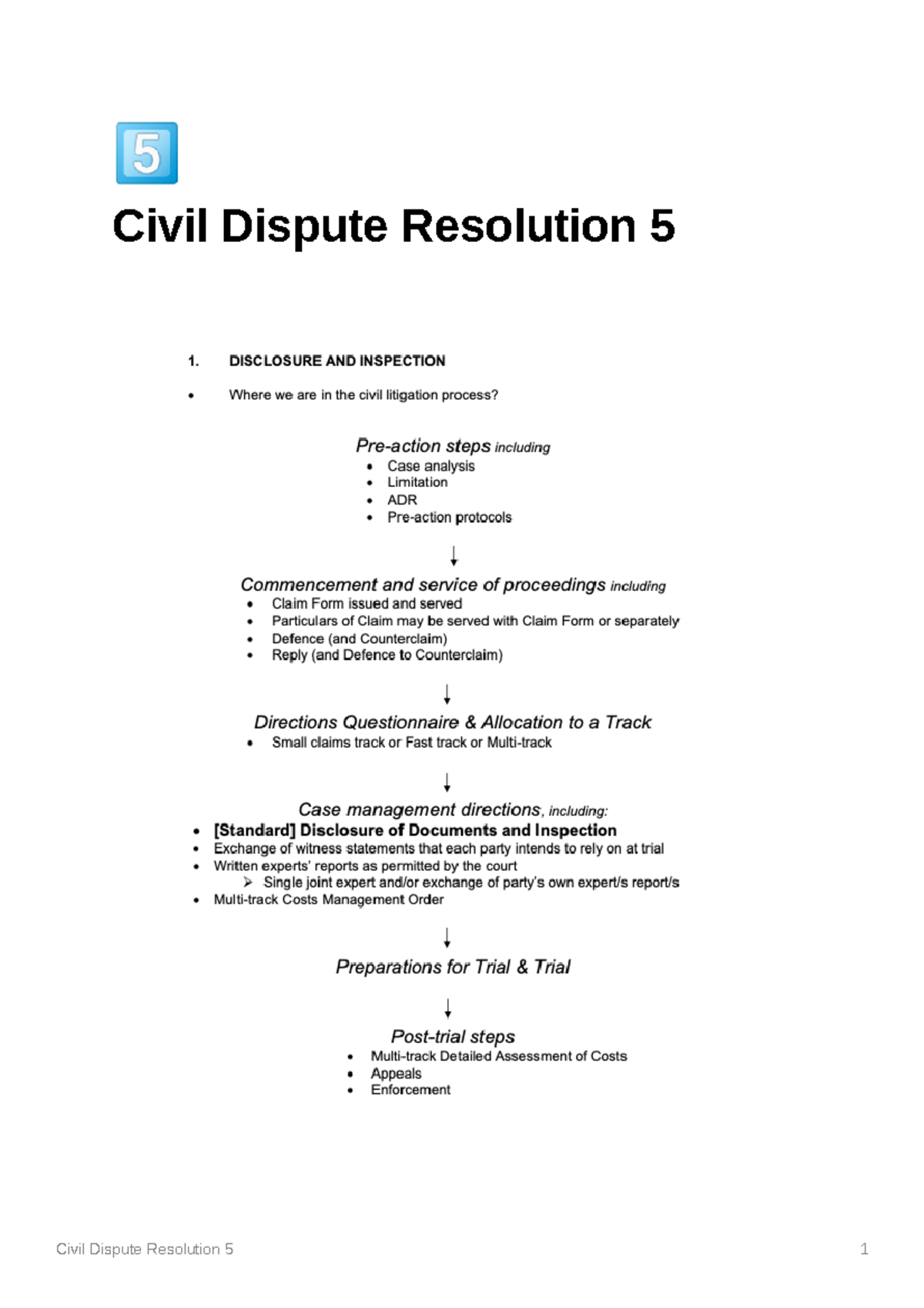 CDR 5 Standard Disclosure, Privilege - 󾠲 Civil Dispute Resolution 5 ...