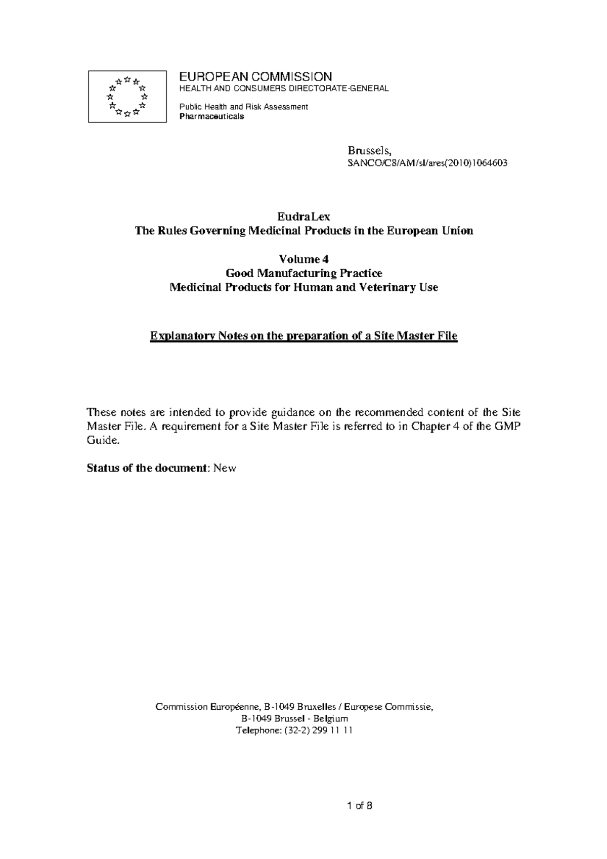 Site Master File - A requirement for a Site Master File is referred to ...