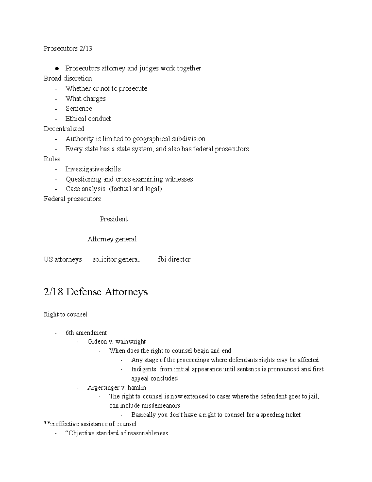 Unit 2 psc 304 - Lecture notes all - Prosecutors 2/ Prosecutors ...