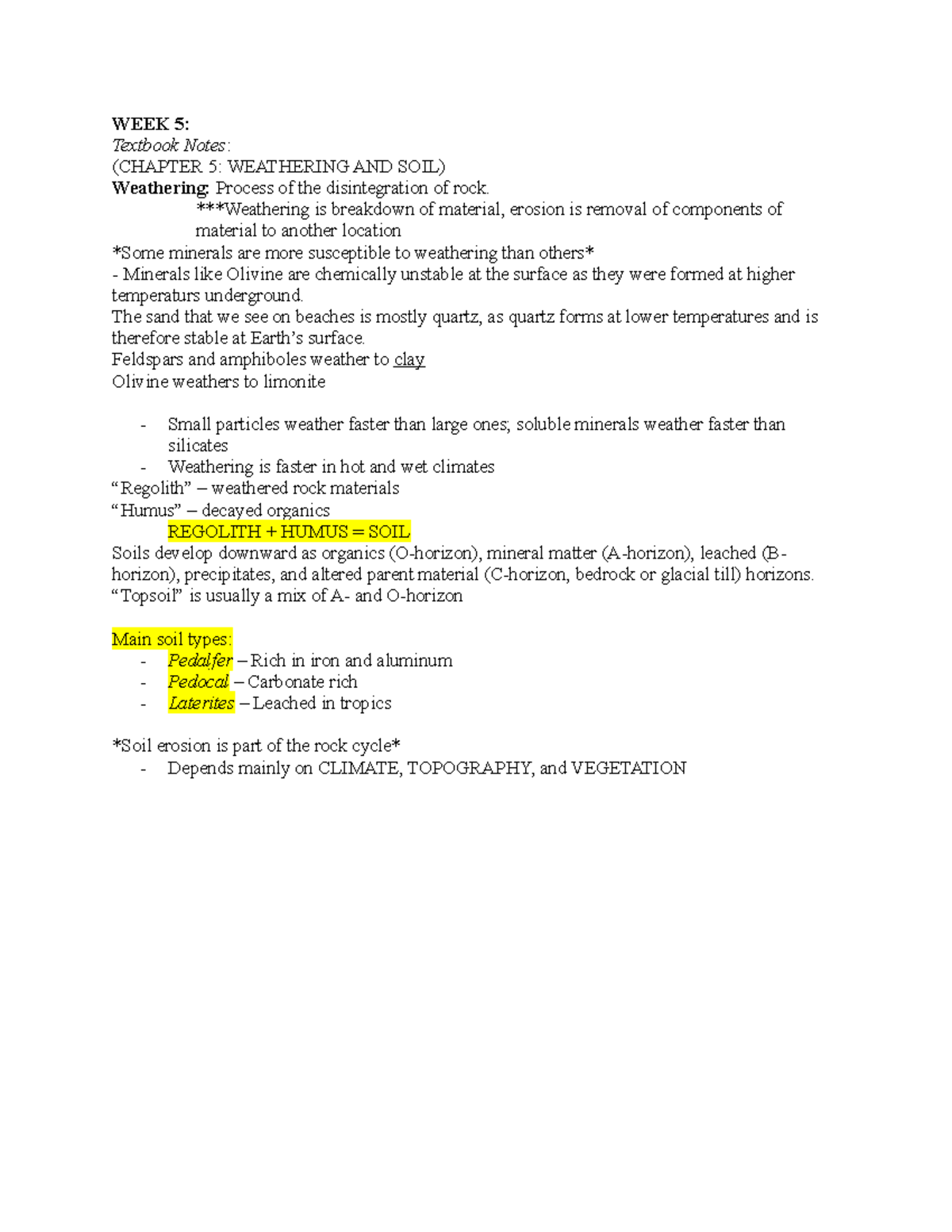 Earth rocks chap 5 text notes - WEEK 5: Textbook Notes: (CHAPTER 5 ...