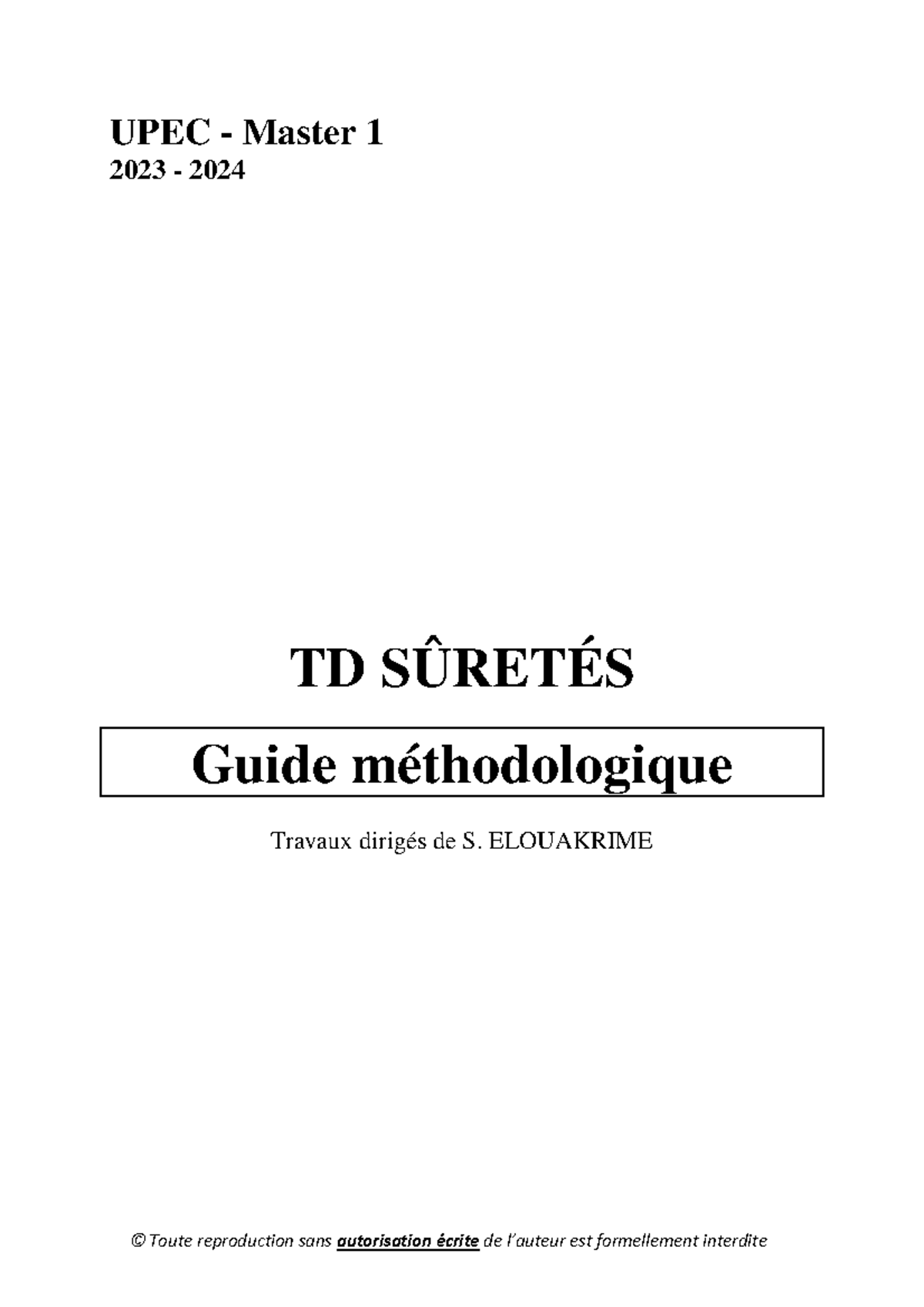 Guide méthode commentaire d'arrêt - UPEC - Master 1 2023 - 2024 TD ...