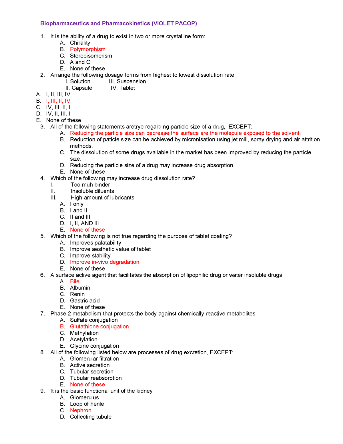 Biopharmaceutics- Violet- Pacop - Biopharmaceutics and Pharmacokinetics ...