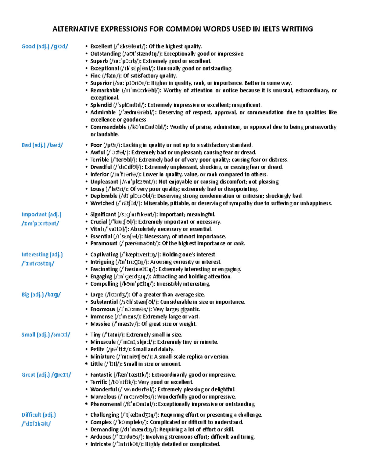 synonyms-alternative-expressions-for-common-words-used-in-ielts