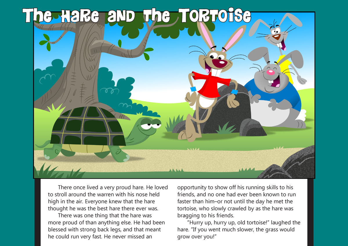 The Hareandthe Tortoise en - There once lived a very proud hare. He ...