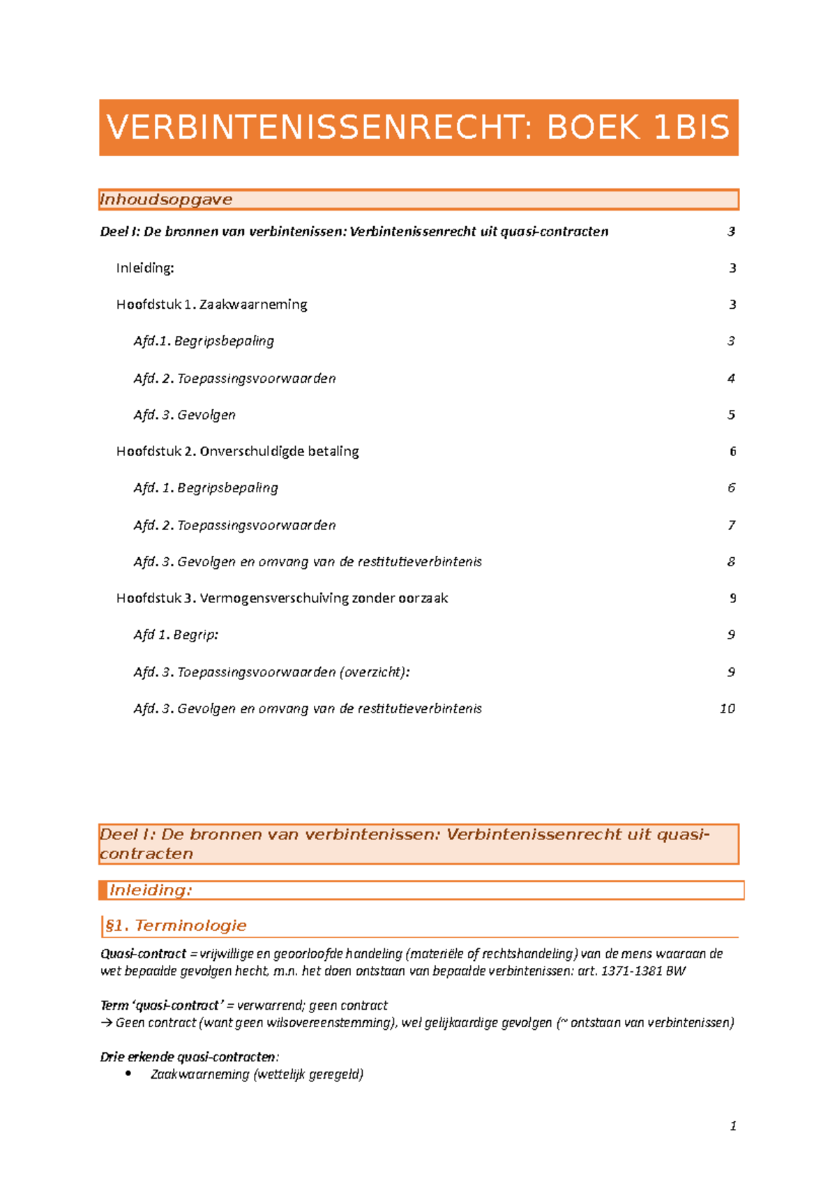 Samenvatting Verbintenissenrecht - VERBINTENISSENRECHT: BOEK 1BIS ...