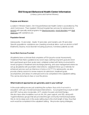 Intervention and Evaluation Paper - SWK 415 Daniel Rhodes 12/6 ...