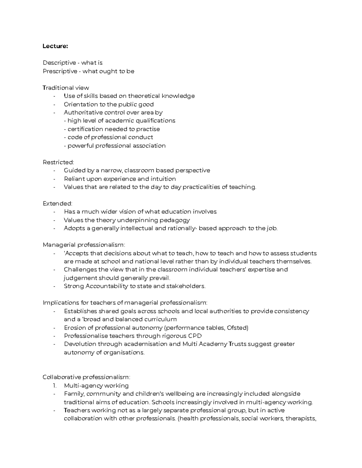 Week 3 - Lecture and Seminar notes - Lecture: Descriptive - what is ...