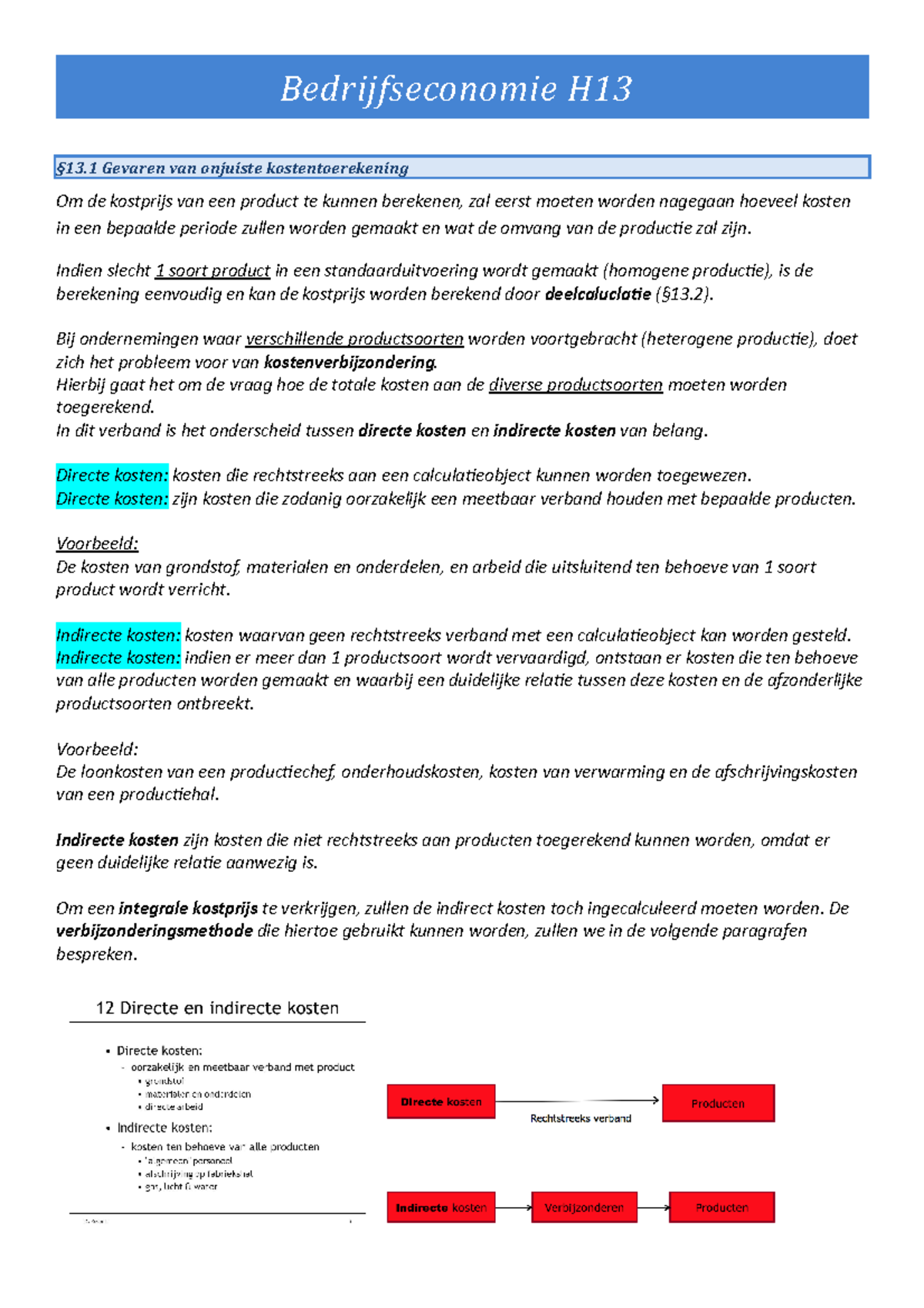 Bedrijfseconomie H13 Samenvatting - Bedrijfseconomie H §13 Gevaren Van ...